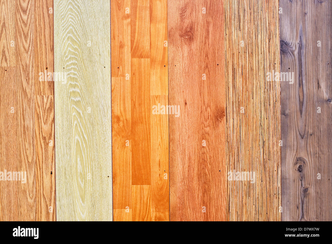 La raccolta del legno e pavimenti in laminato, texture di sfondo astratto. Foto Stock