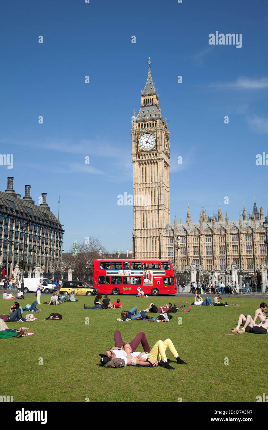 Big Ben , Casa del Parlamento Foto Stock