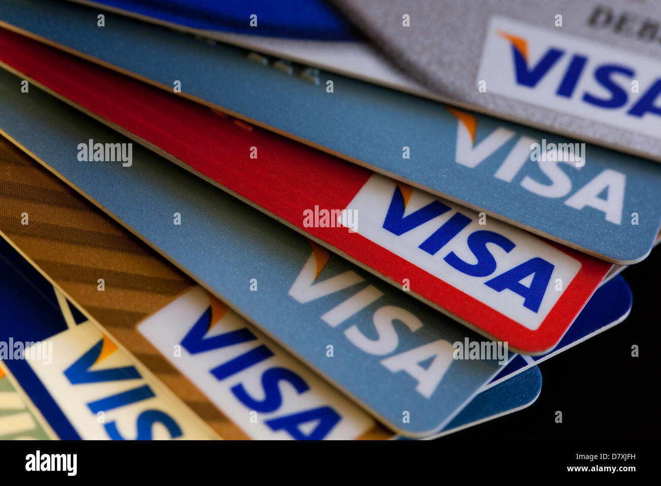 Carta di credito Visa Foto Stock