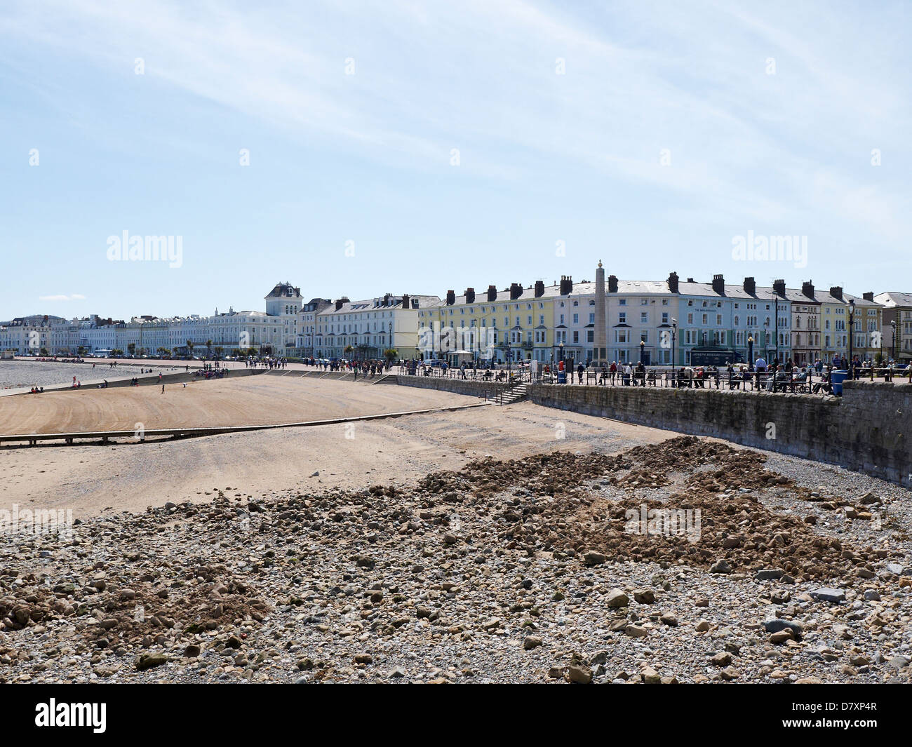 La spiaggia e il lungomare di Llandudno North Wales UK Foto Stock