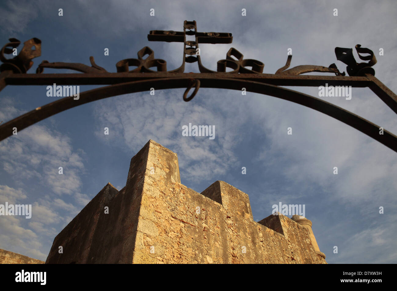 La fortezza di Castillo de San Pedro de la Roca o Castillo del Morro vicino a Santiago de Cuba, Cuba, Caraibi Foto Stock