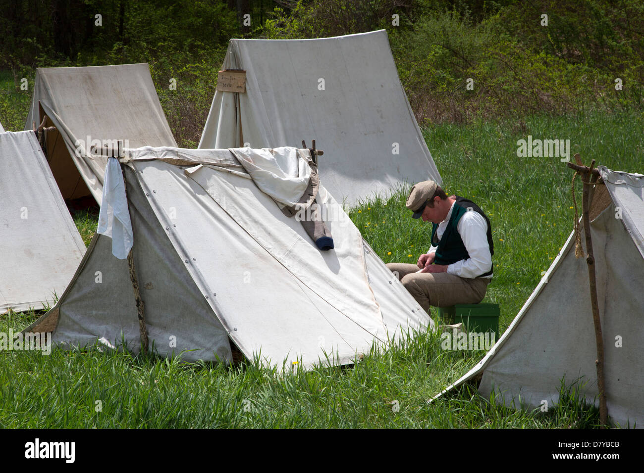 La guerra civile Reenactors Foto Stock