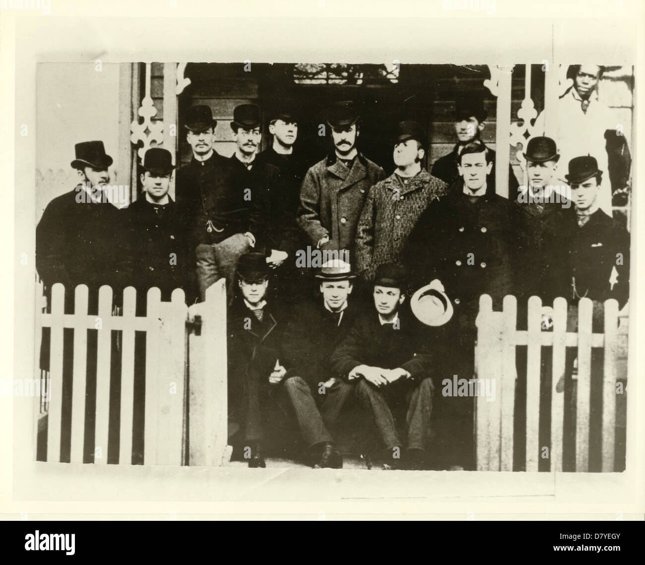 L'Alligators Eating Club di Princeton, fondato alla fine del XIX secolo, era un esclusivo club per gli studenti di Princeton. Conosciuto per il suo significato storico, il club aveva membri notevoli come Woodrow Wilson, che riflettevano la vita sociale e le tradizioni della Princeton University durante quel periodo. Foto Stock