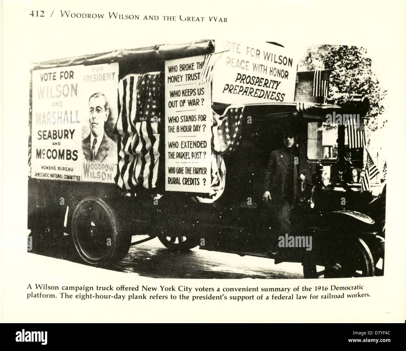 "Woodrow Wilson e la Grande Guerra" Foto Stock