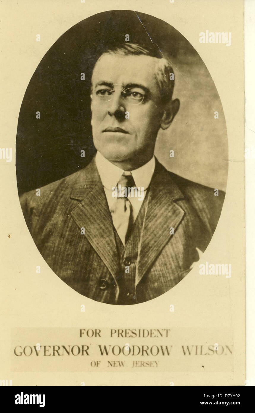 Governatore Woodrow Wilson per presidente Foto Stock