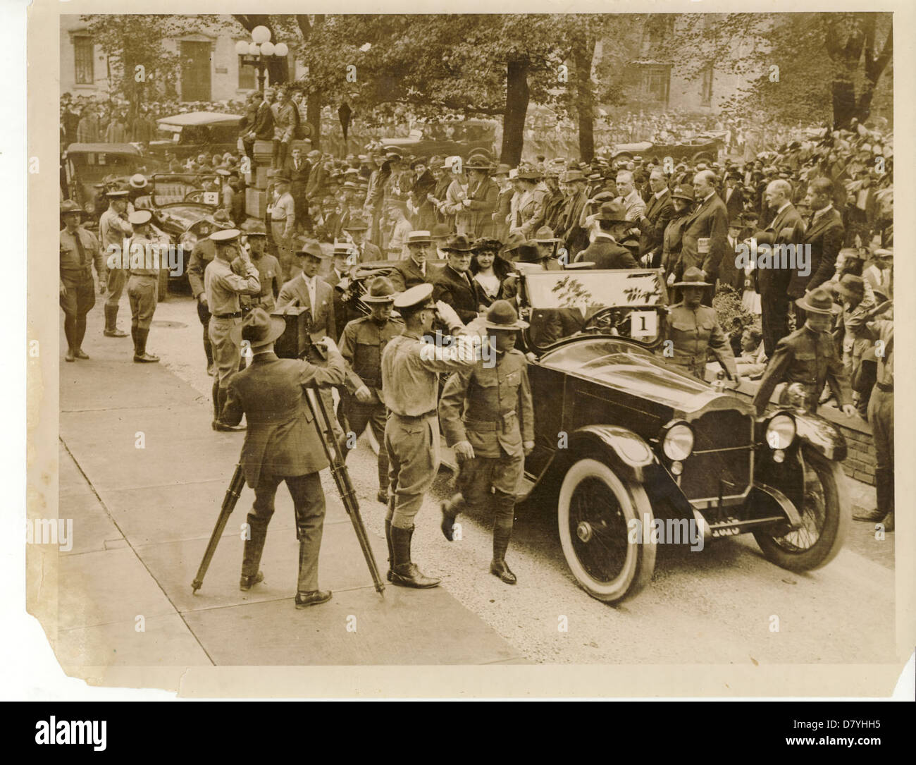 Il Presidente Wilson sul tour di lingua Foto Stock