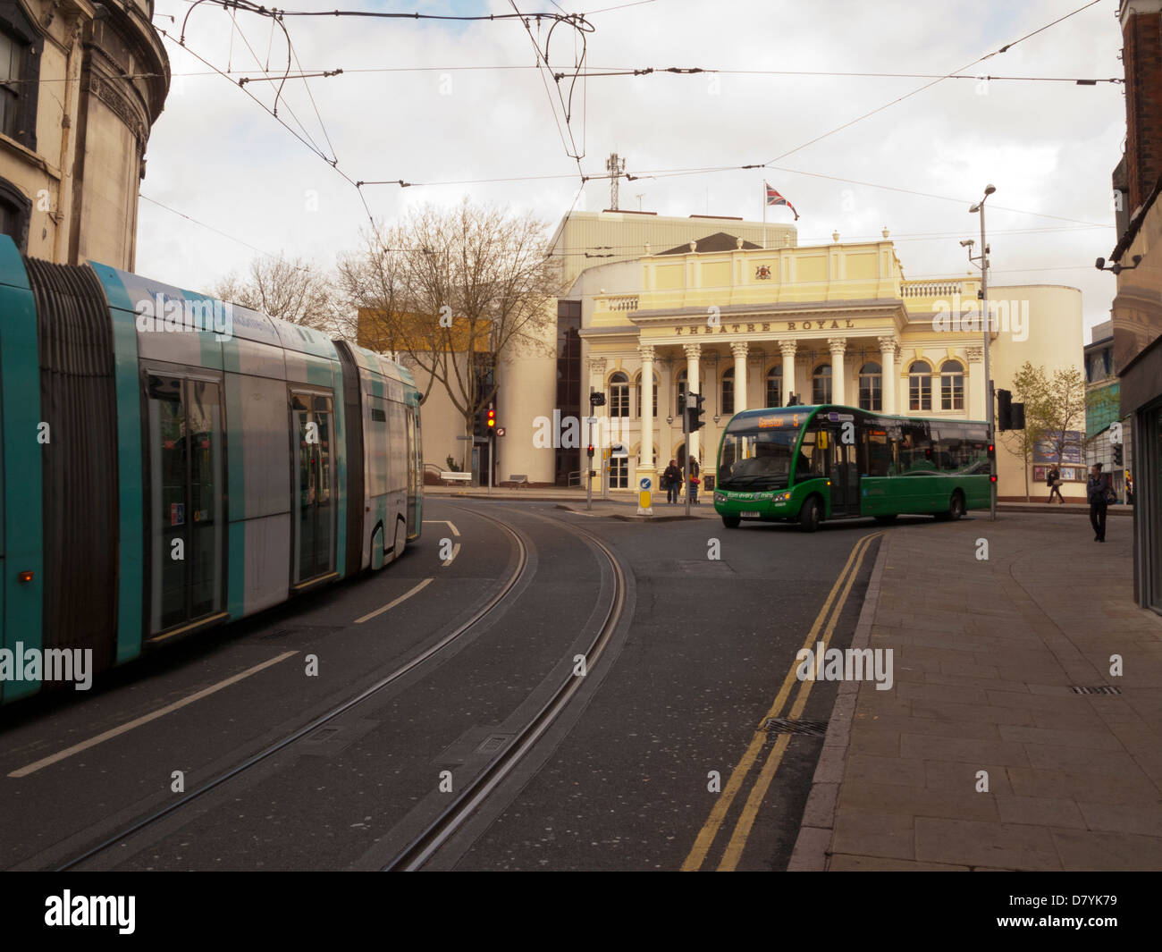 Nottingham City Centre, il Theatre Royal all'esterno la facciata esterna Nottinghamshire, Regno Unito, Inghilterra Foto Stock