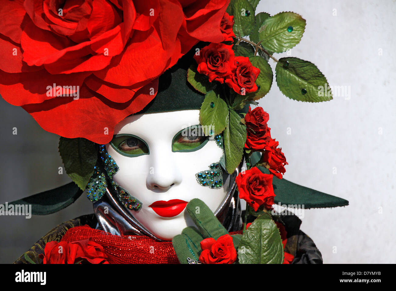 Venezia, tipiche maschere veneziane, il più famoso carnevale in Europa Foto Stock