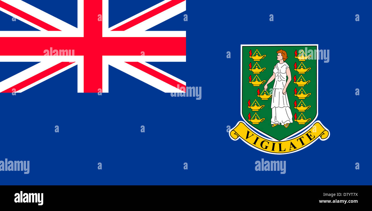 Bandiera delle Isole Vergini Britanniche. Foto Stock