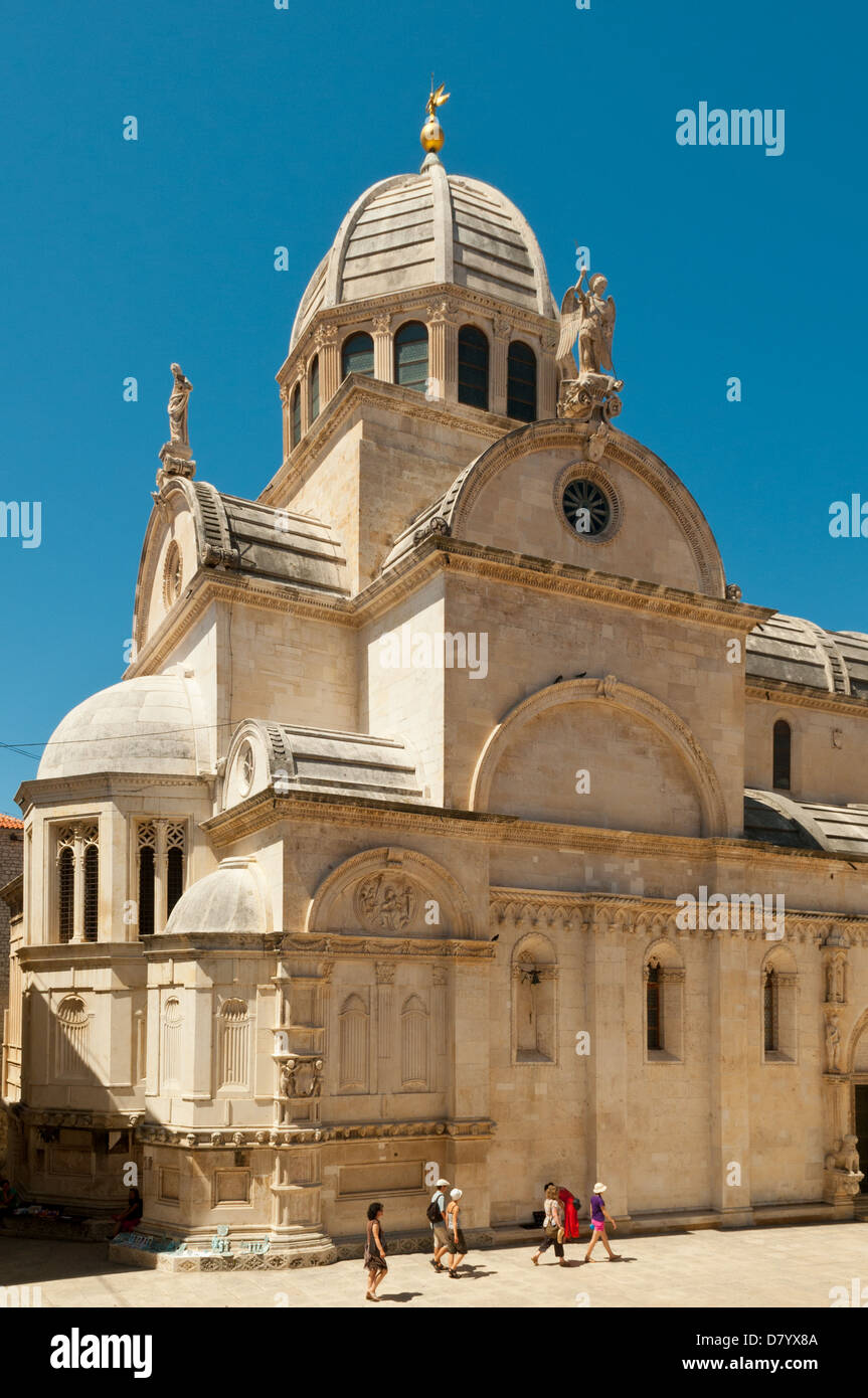 Cattedrale di St James di Sibenik, Croazia Foto Stock