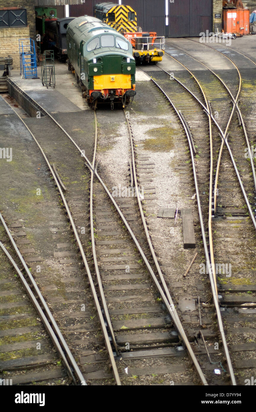 Worth Valley Railway Yard Foto Stock