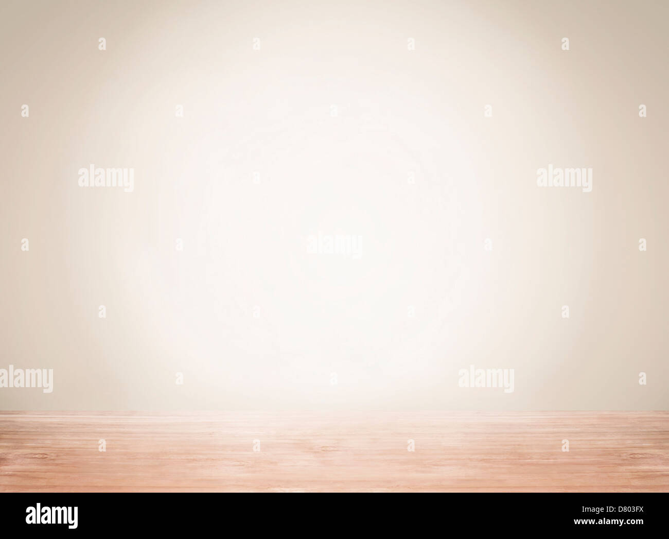 Spazio vuoto con la parete e pavimento in legno Foto Stock