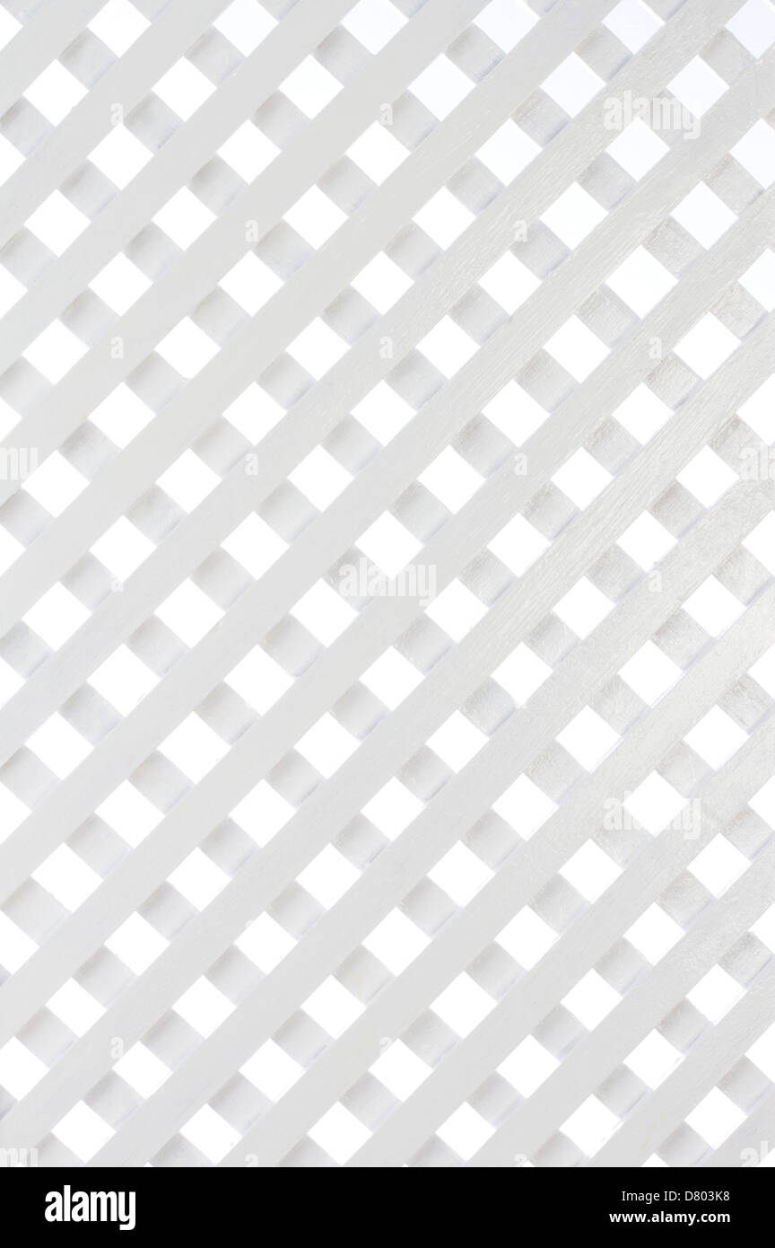 Bianco in legno a traliccio per lo sfondo Foto Stock