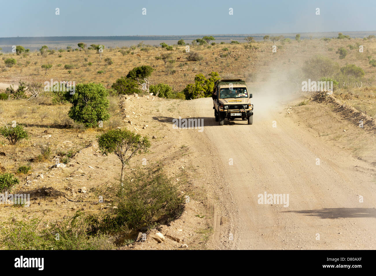 Parco nazionale orientale di Tsavo in Kenya. Foto Stock