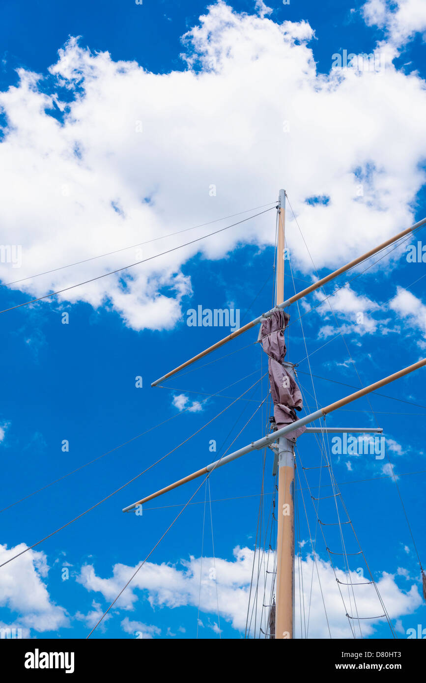 Impianto di perforazione di barca a vela Foto Stock