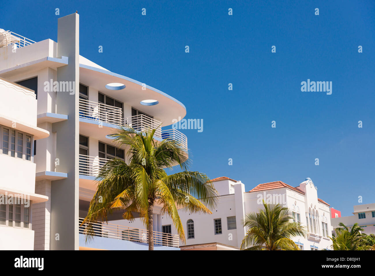 Quartiere Art Deco di Miami Beach, l'Ocean Drive, Collins Avenue, Miami Beach, Florida, Stati Uniti d'America Foto Stock