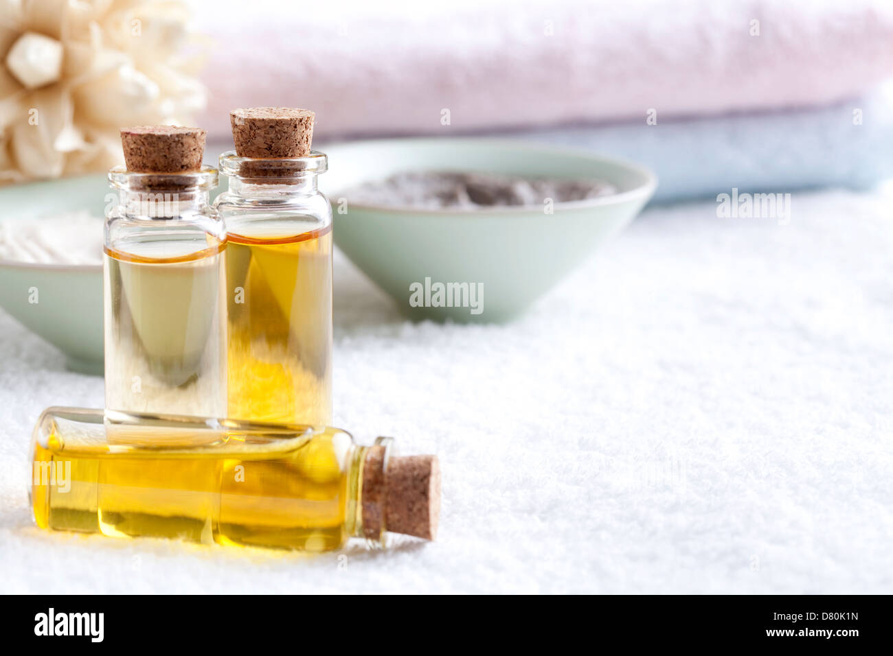 Olio essenziale in fiale Foto Stock