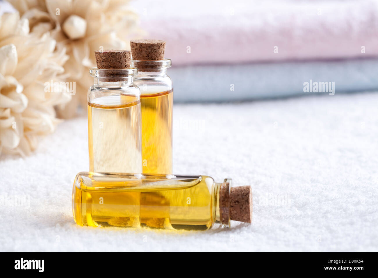 Olio essenziale in fiale Foto Stock