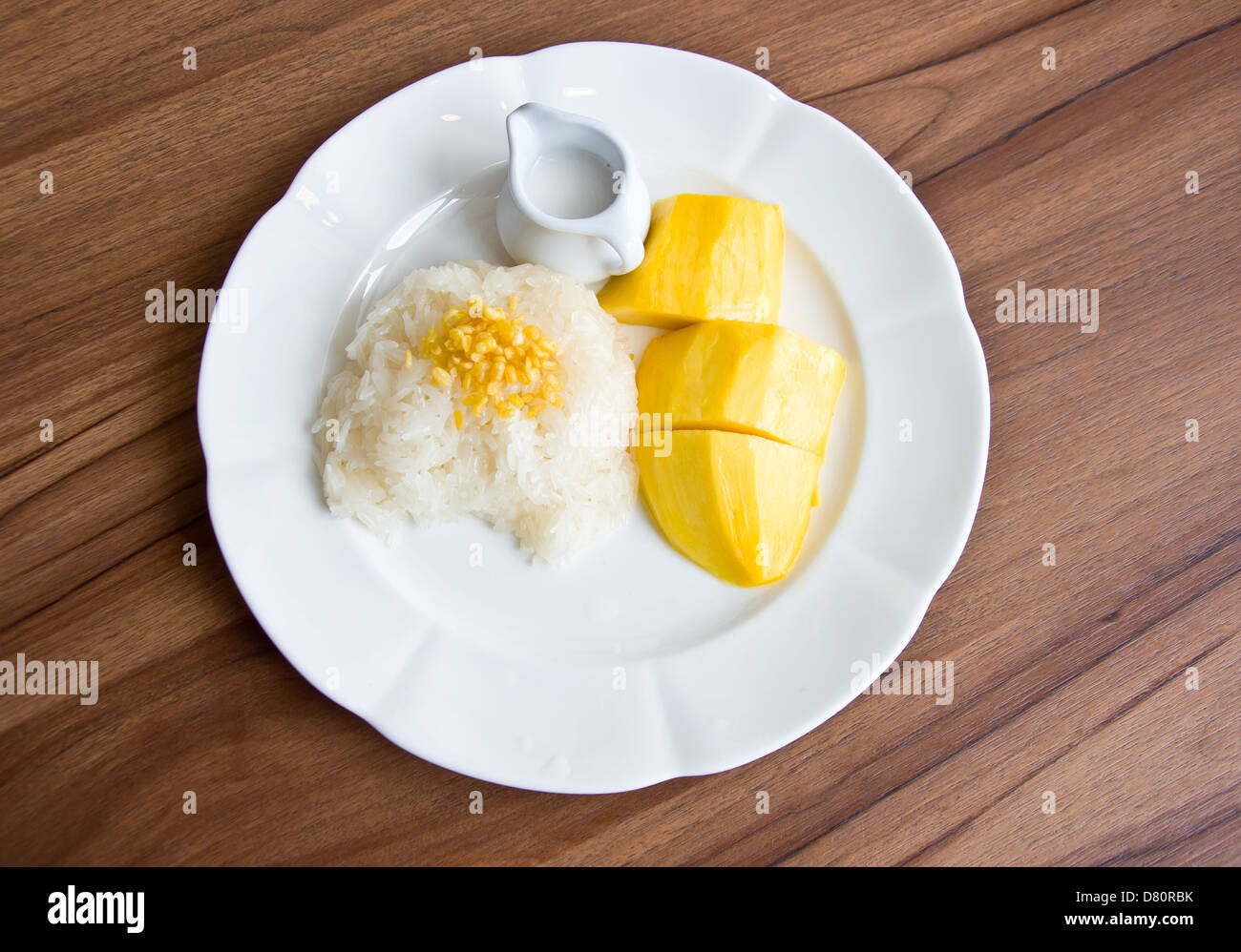 Stile Thai dessert stricky riso con mango Foto Stock