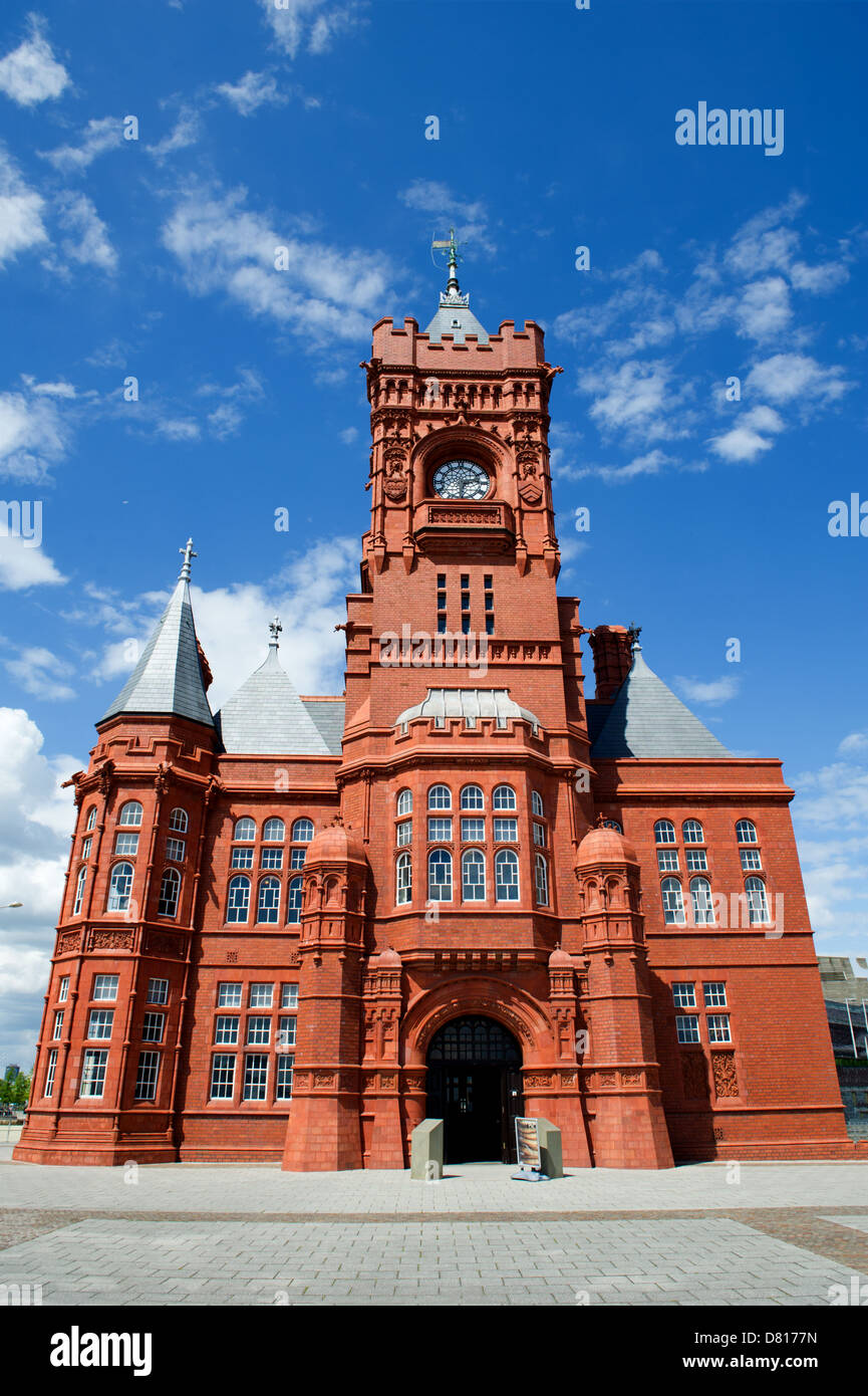 L'Edificio Pierhead nella Baia di Cardiff. Foto Stock