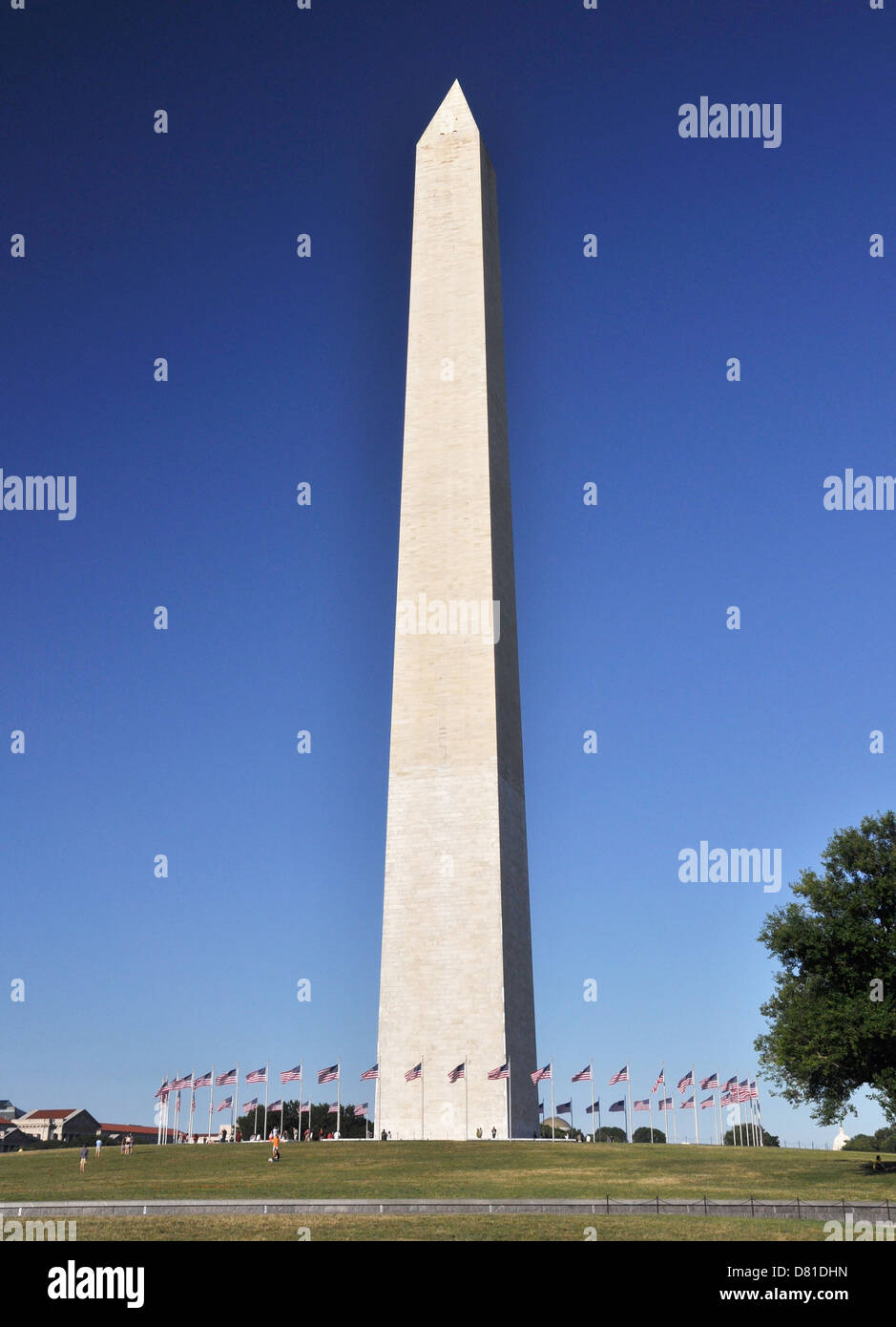 La Washington monumento nazionale. Il più alto obelisco nel mondo. Il monumento celebra la George Washington primo Presidente degli Stati Uniti Foto Stock
