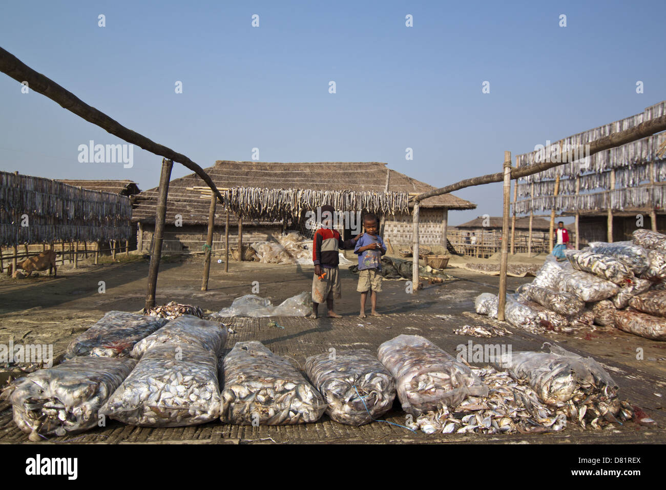 villaggio di pescatori Foto Stock