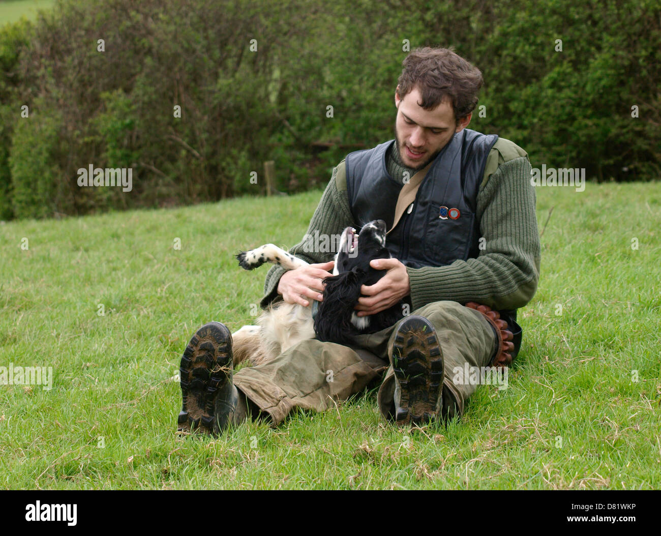 Di affetto fra uomo e cane, Regno Unito 2013 Foto Stock