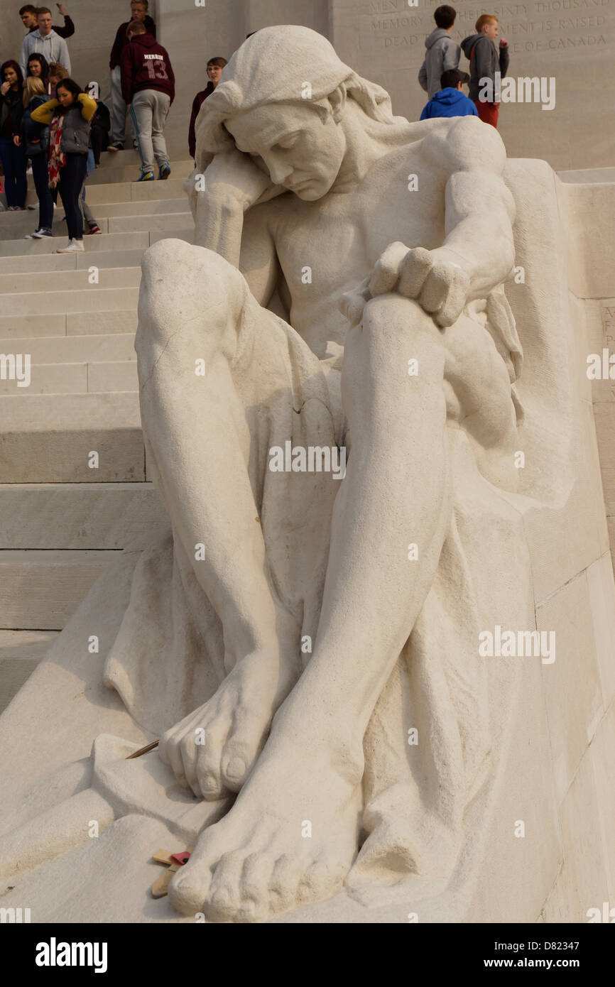 Il Canadian National Memorial, Vimy Ridge, Francia. Foto Stock