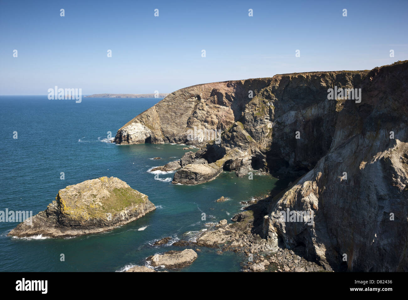 South West Coast Path, Cappella Porth a Peranporth Foto Stock