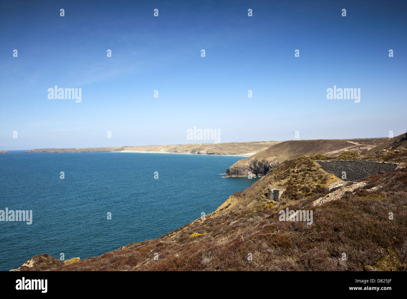 South West Coast Path, Cappella Porth a Peranporth Foto Stock