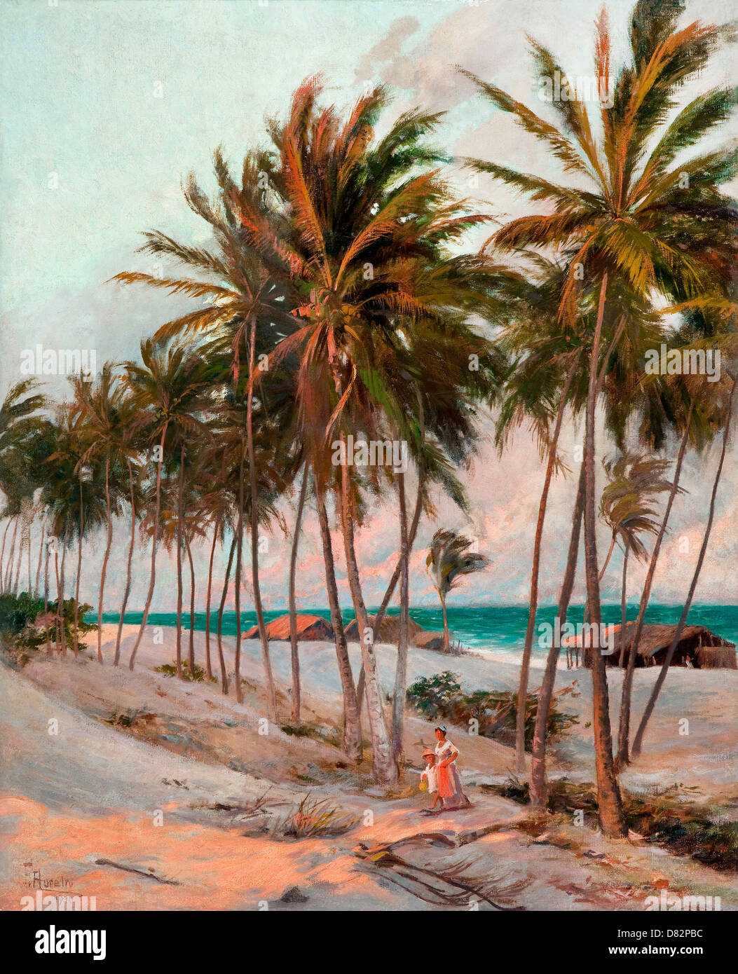 Aurélio Figueiredo, spiaggia di Fortaleza 1910 olio su tela. Pinacoteca do Estado de São Paulo, Brasile. Foto Stock