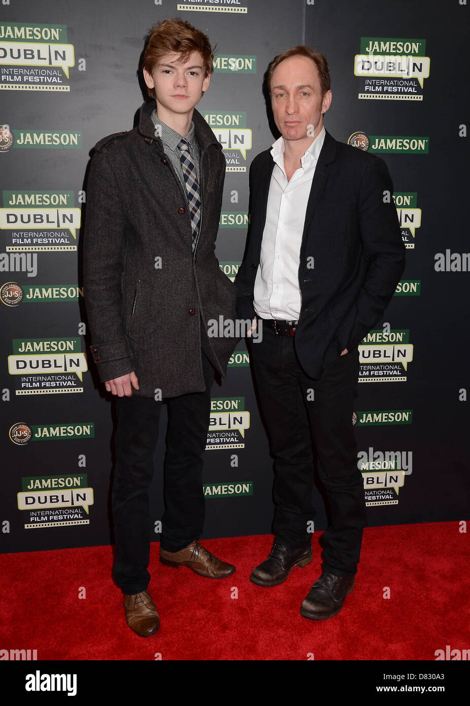 Thomas Brodie-Sangster e Michael McElhatton Jameson Dublin International Film Festival - Gala di chiusura lo screening di 'Death di Foto Stock