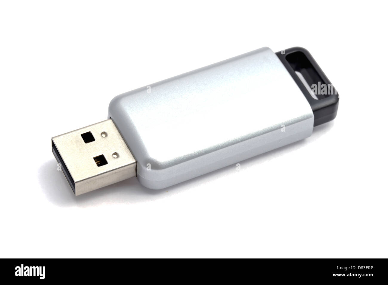 Dispositivo di memorizzazione USB isolato su bianco Foto Stock