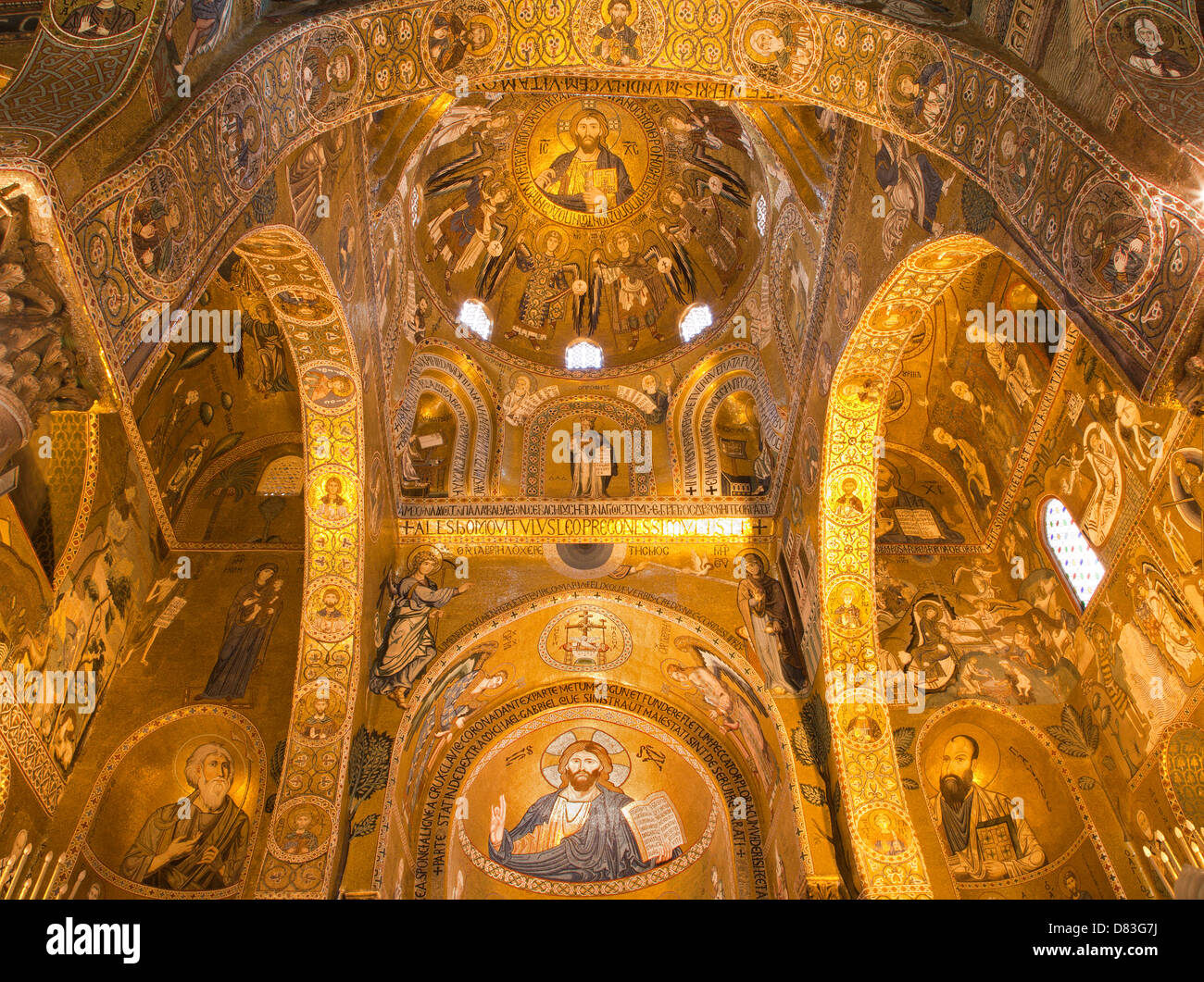 PALERMO - Aprile 8: mosaico della Cappella Palatina - Cappella Palatina Foto Stock