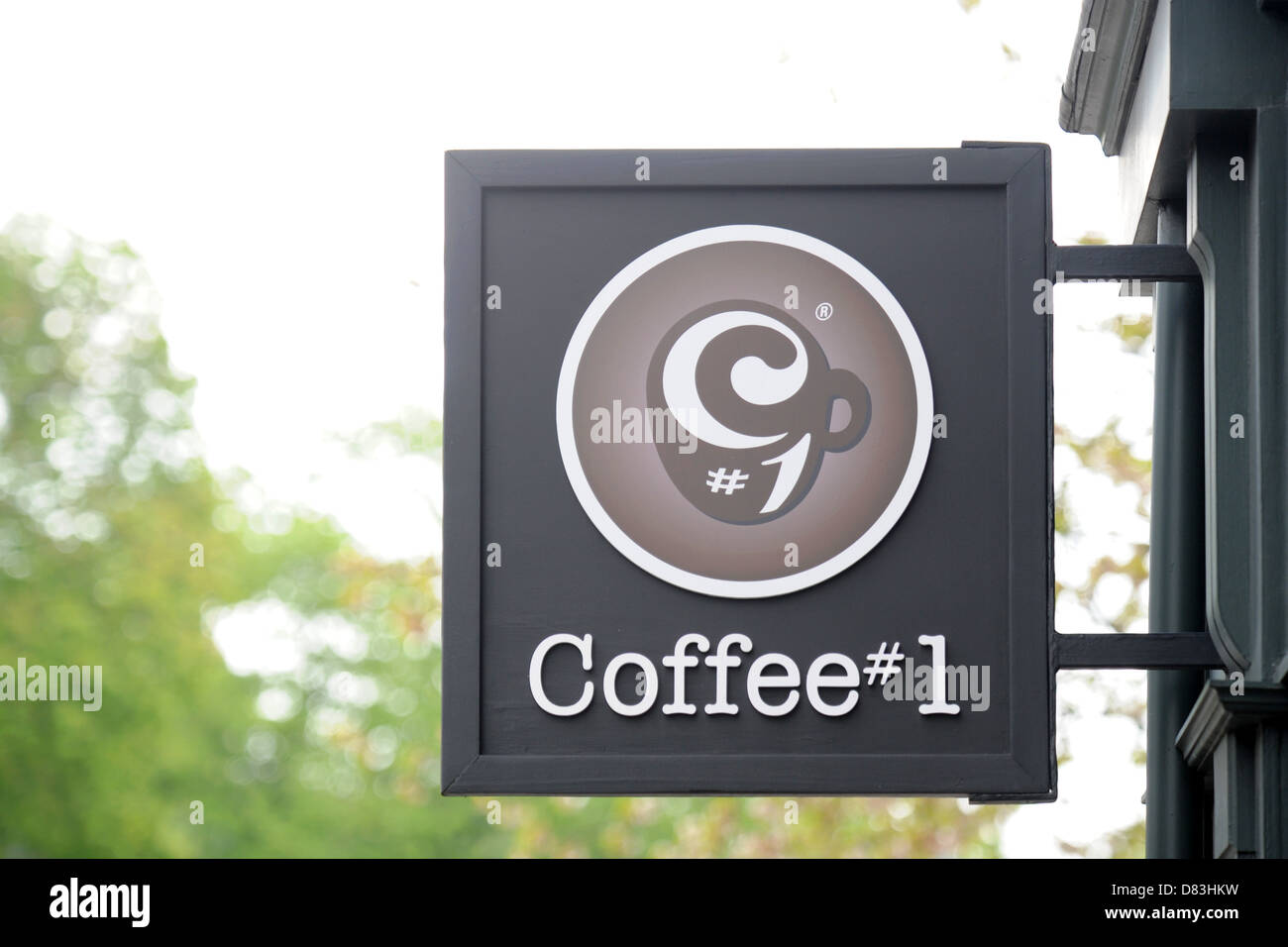 Caffè 1 sign. La catena è di proprietà di Welsh Company cervelli. Foto Stock