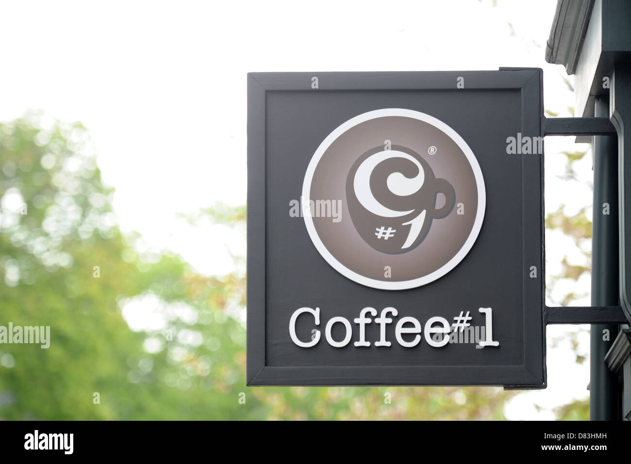 Caffè 1 sign. La catena è di proprietà di Welsh Company cervelli. Foto Stock