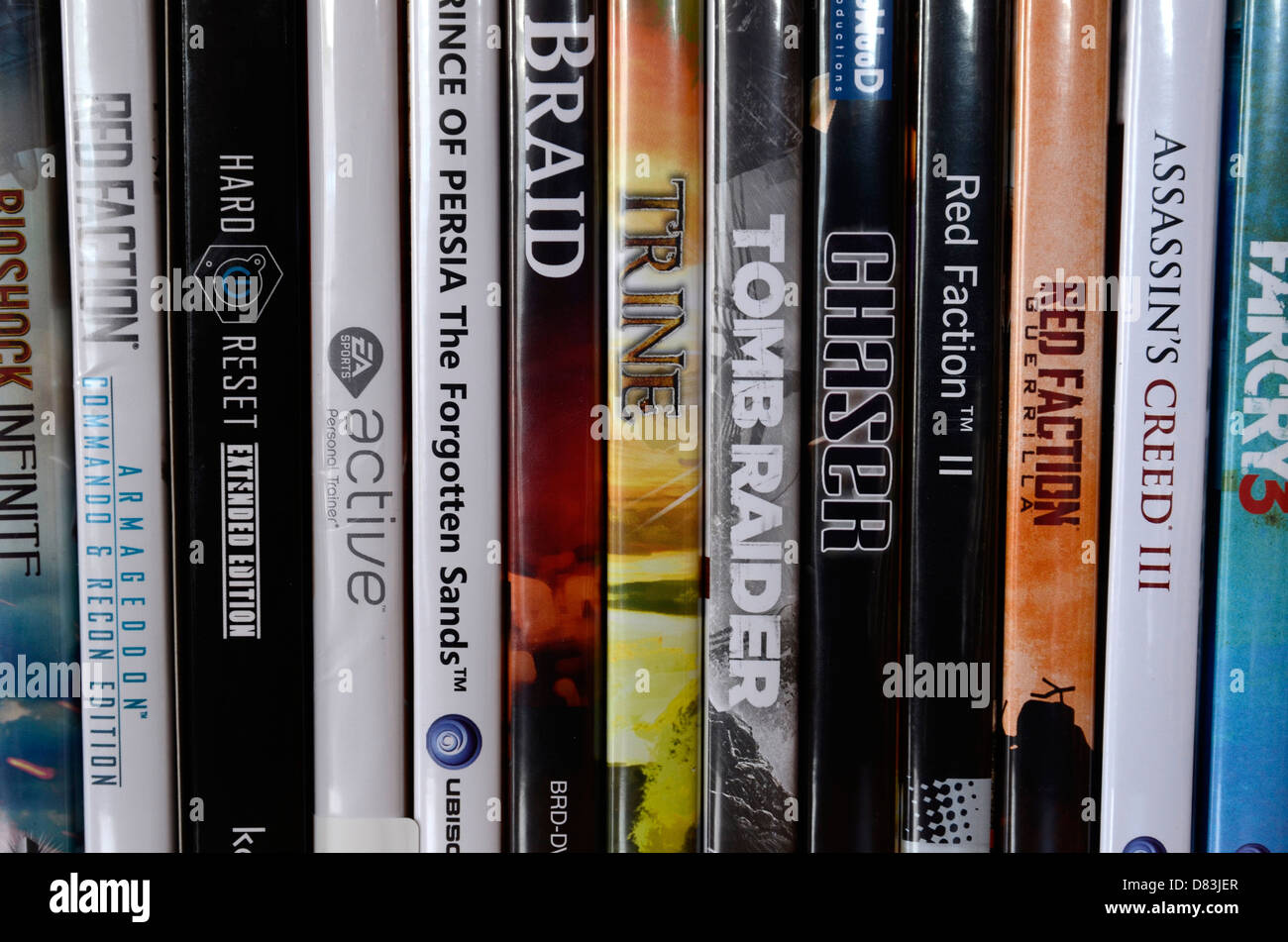 Una selezione di PC popolari giochi per computer Foto Stock