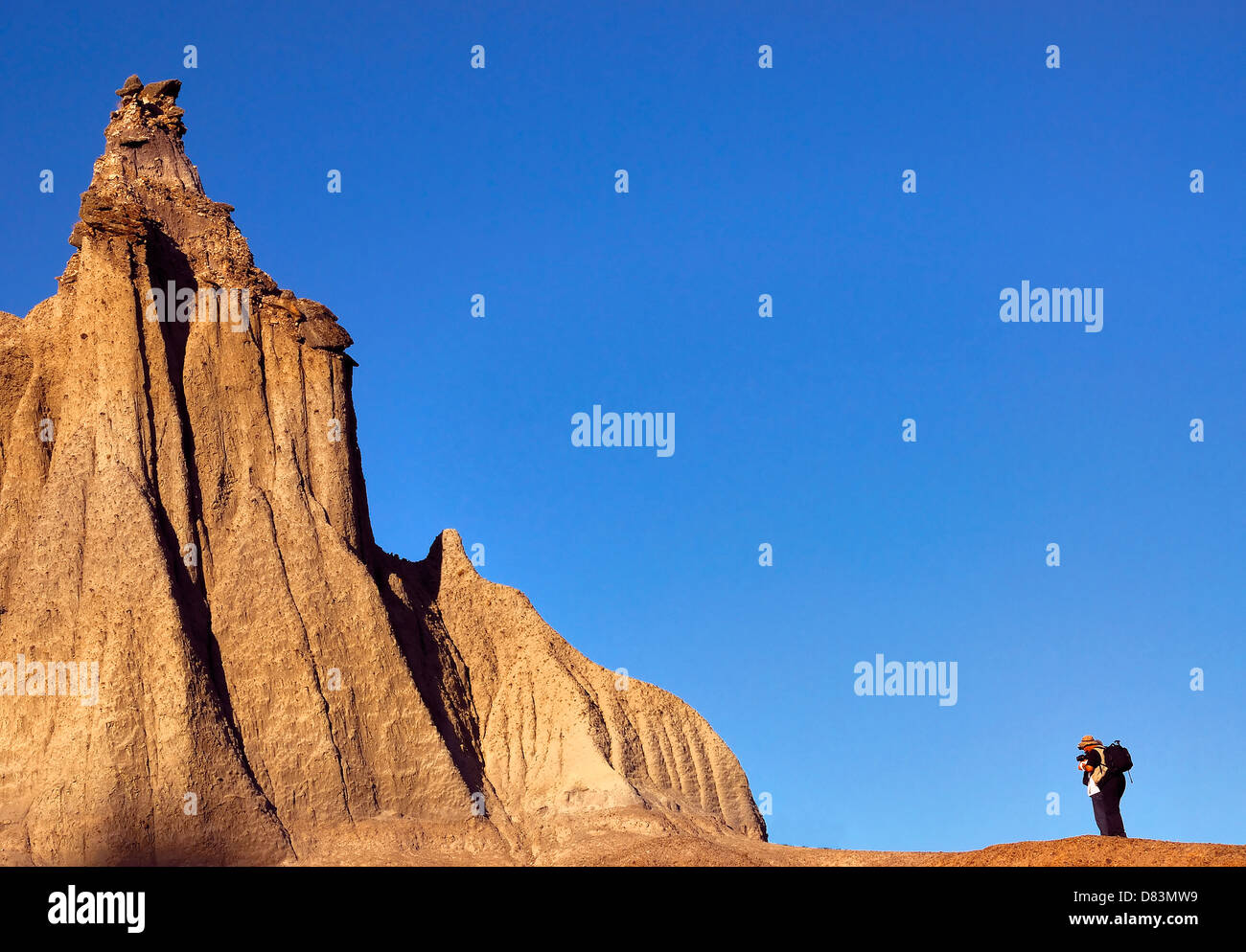 Rocky Hill Kuklica con cielo blu in Macedonia Foto Stock