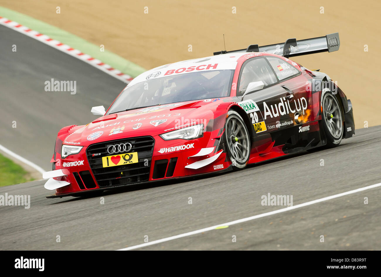 Brands Hatch, UK. Il 18 maggio 2013. Miguel Molina (ESP) guida la Audi Sport Team Phoenix Audi RS 5 DTM durante il tedesco DTM Touring Cars Championship pratica da Brands Hatch. Credit: Azione Plus immagini di Sport / Alamy Live News Foto Stock
