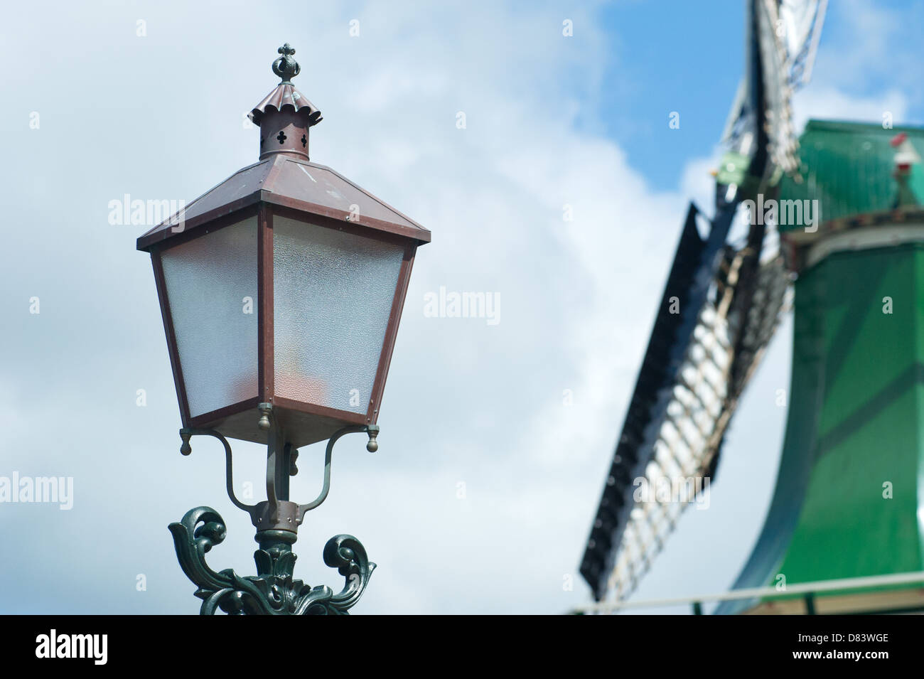 Rame antico olandese il palo della luce in Olanda Foto Stock