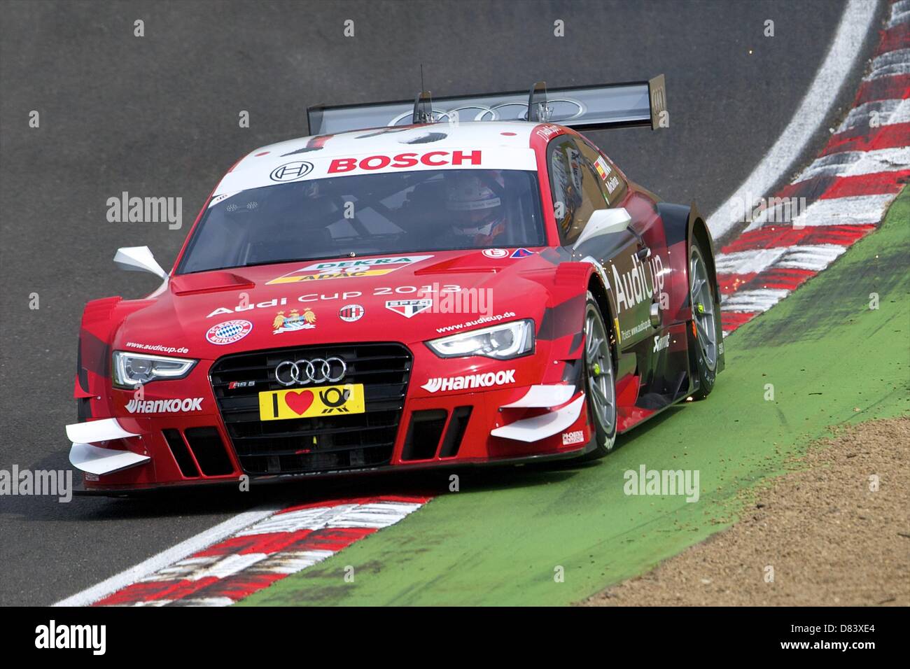Brands Hatch, UK. Il 18 maggio 2013. Miguel Molina nella sua Audi Sport Team Phoenix Audi RS 5 DTM durante le qualifiche per il round 2 del DTM German Touring Car Championship dalla gara di Brands Hatch via. Credit: Azione Plus immagini di Sport / Alamy Live News Foto Stock