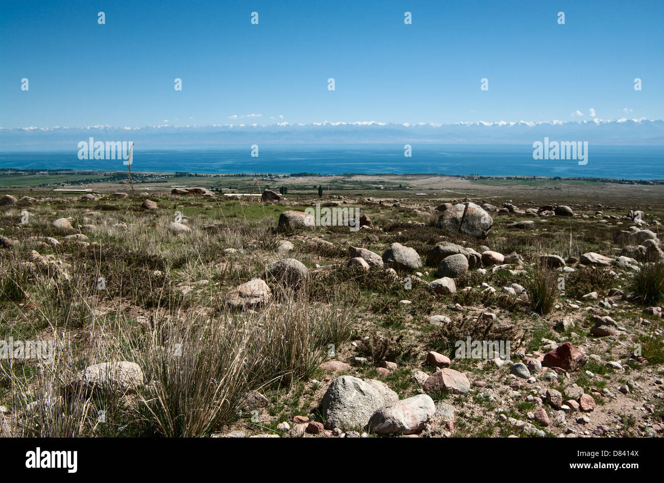 Lago Issyk-Kul Foto Stock