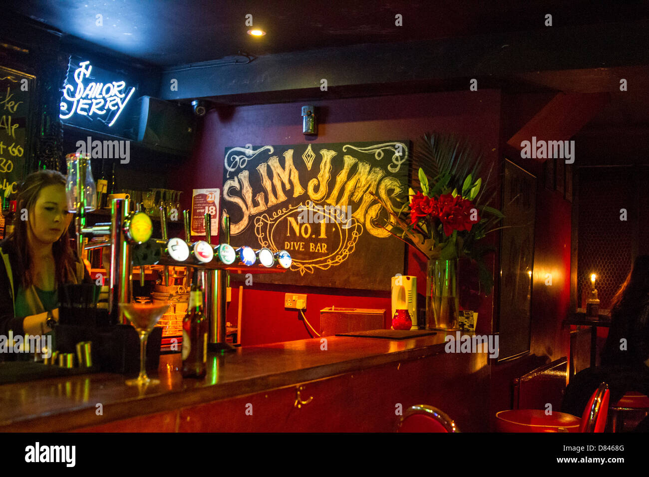 Slim Jims bar in Angel Foto Stock