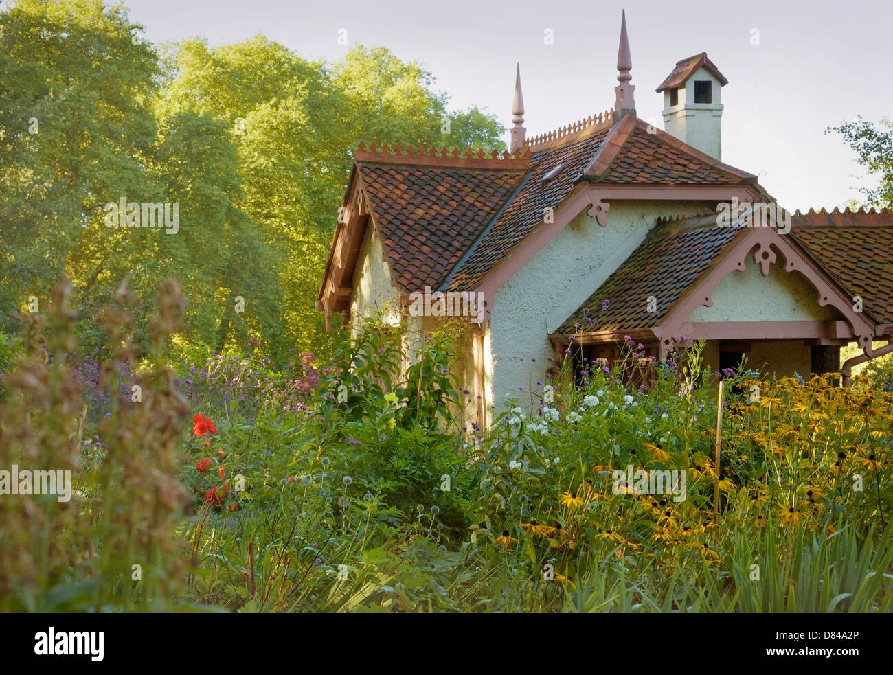 Isola d'anatra Cottage, St.James Park, London, Regno Unito. Foto Stock