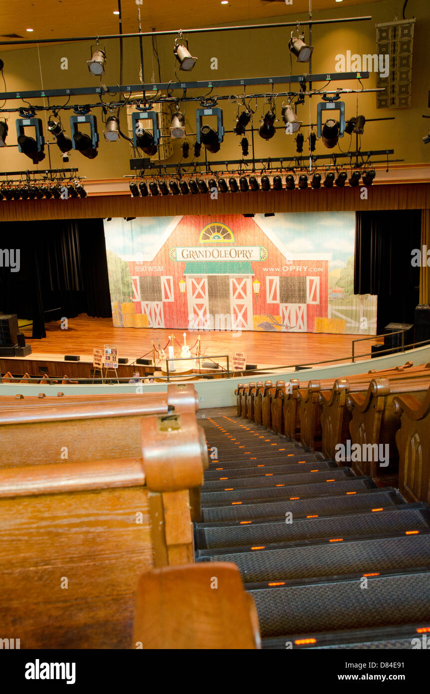 Tennessee, Nashville. Auditorium Ryman, famoso come la prima casa della Grand Old Opry (1943-1974). Grand Old Opry stadio. Foto Stock