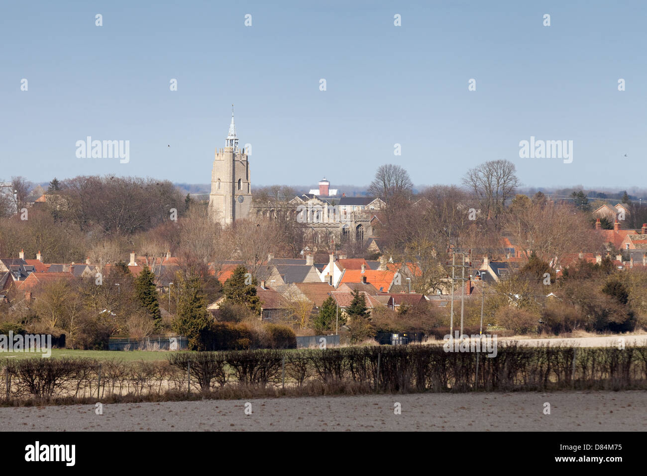 La East Cambridgeshire città di Burwell su un giorno di primavera, East Anglia, England, Regno Unito Foto Stock