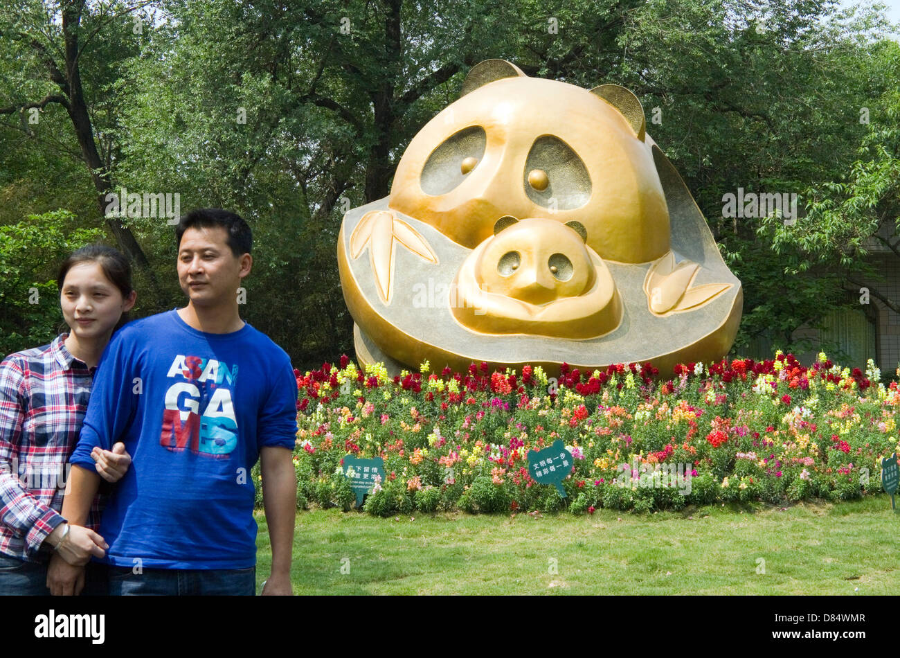 Panda allevamento e centro di ricerca, Chengdu Cina Foto Stock