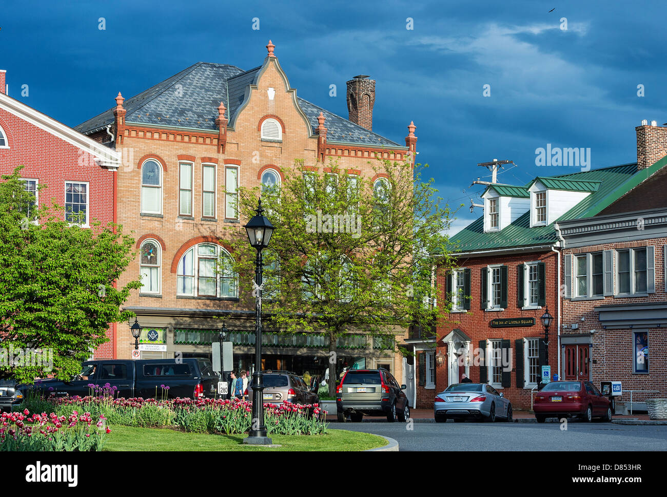Town Square, Gettysburg, Adams County, Pennsylvania, STATI UNITI D'AMERICA Foto Stock