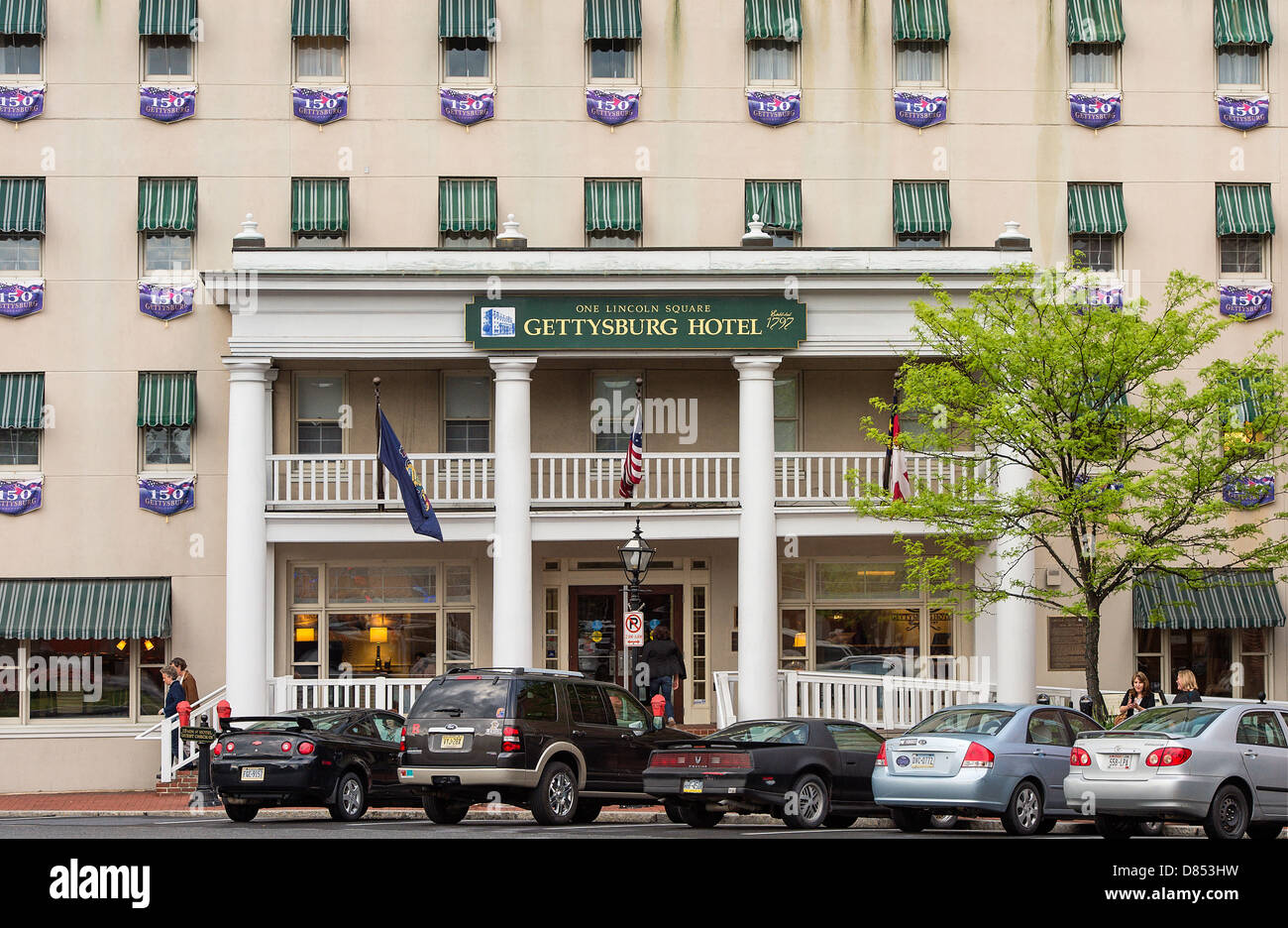 Hotel storico di Gettysburg, est. 1797, Gettyburg, Pennsylvania, STATI UNITI D'AMERICA Foto Stock
