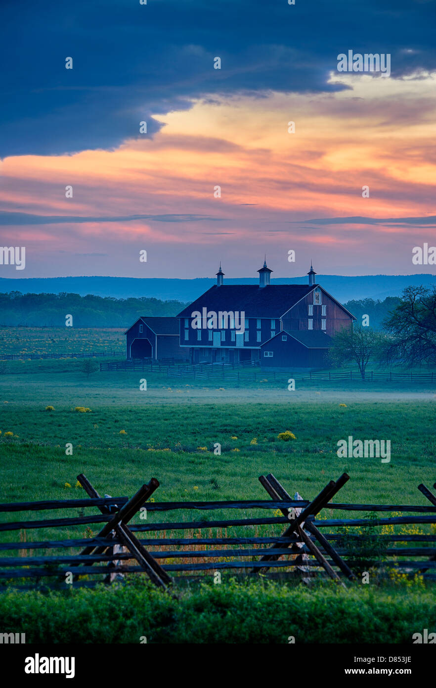 Il Codori Farm, Gettysburg National Military Park, Pennsylvania, STATI UNITI D'AMERICA Foto Stock
